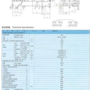 QD型（xíng）5-550/125/10噸吊鉤橋式起重機